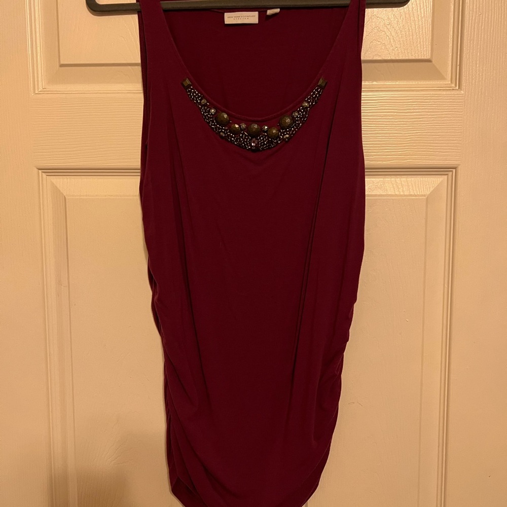 Purple Sleeveless Blouse